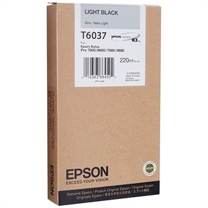 Epson Light Black T6037 - 220ml Tintenpatrone für Epson 7800, 7880, 9800 und 9880